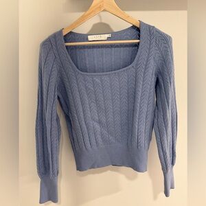 ASTR The Label Square Neck Sweater - Light Blue | Excellent Condition